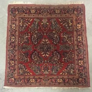 Antique Persian accent rug. Great shape. 3'3"x3'3"